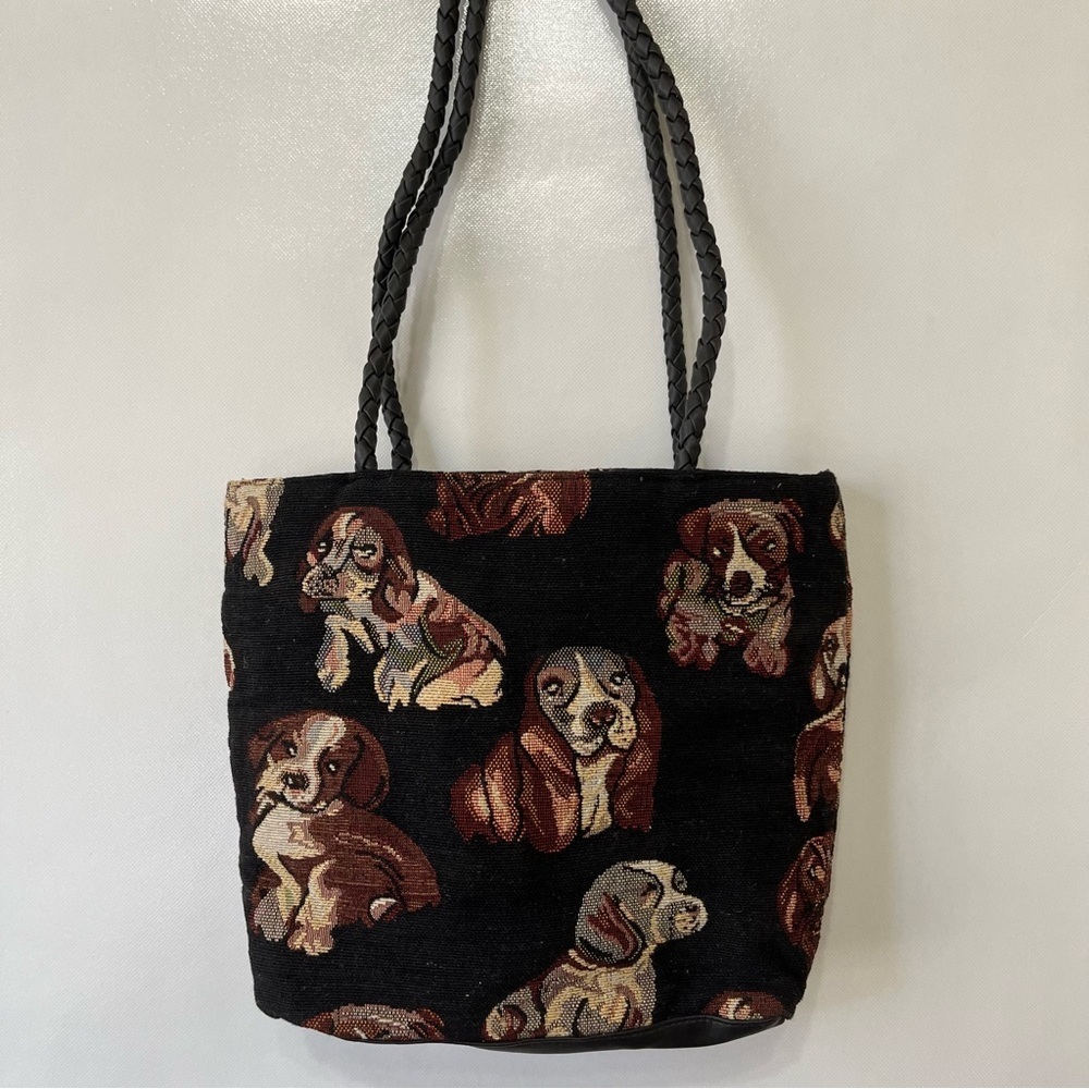 Blair Vintage Dogs Tapestry Purse Shoulder Bag